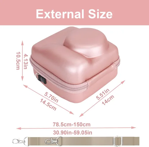 Miniatura 4 de Aenllosi Funda para Cámara Instantánea Fujifilm Instax Mini 11 (Solo Funda), Rosa, 10.5 cm x 14 cm x 10.5 cm, Bolso de viaje Blossom rosado