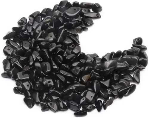 Miniatura 20 de 500 cuentas de piedra natural con virutas naturales, citrino de 0.317 a 0.315 pulgadas, piedras preciosas irregulares de cristal curativo, cuentas