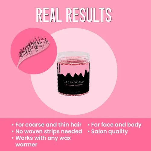 Miniatura 8 de Miss Cire Cuentas de cera dura rosa, depilación sin dolor, no necesita tiras, bajo punto de fusión, textura cremosa, para cara y cuerpo, para piel