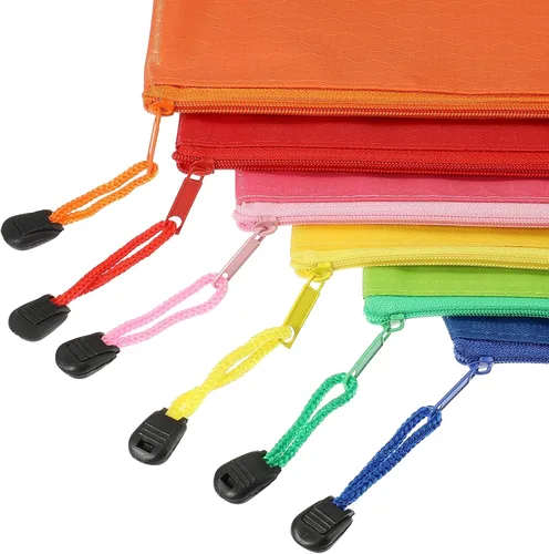 Miniatura 4 de PATIKIL Bolsas impermeables con cremallera, paquete de 12 bolsas A6 de bolsillo para archivos, accesorios de almacenamiento para suministros