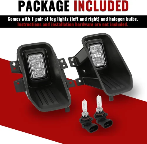 Miniatura 7 de HECASA Par de luces antiniebla compatibles con Ford F150 F-150 2018-2020 Reemplazo para FO2593246 FO2592246 FO2592246 Lámparas antiniebla