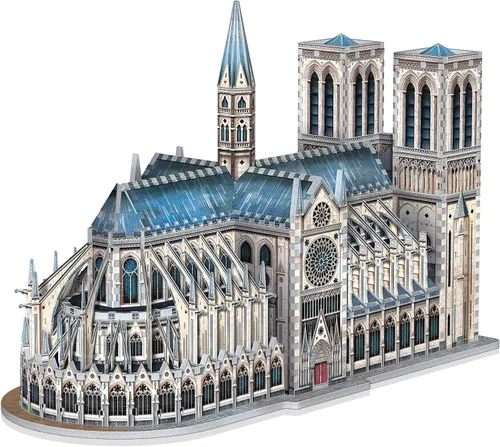 Miniatura 3 de Wrebbit3D Notre-Dame de Paris 3D Puzzle 830 piezas de rompecabezas Colección de castillos y catedrales
