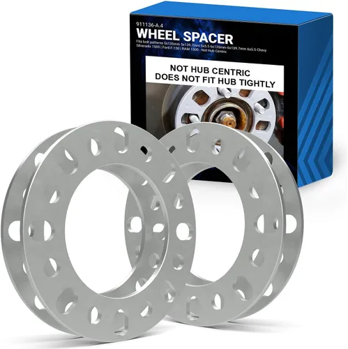 Miniatura 18 de Accesorios de Rueda Partes 2 Piezas Espaciadores de Rueda Fundidos a Presión 12mm 1/2" de Grosor Se Adaptan a Patrones de Pernos 5x135mm 5x139.7mm