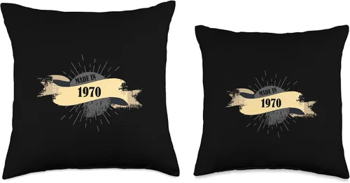 Miniatura 3 de Made in 1970 Birthday Gift 53 years Retro 53th birthday Throw Pillow