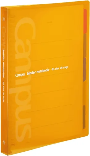 Miniatura 7 de Carpeta deslizante Kokuyo Campus con 5 separadores de pestañas, tipo medio, B5, 26 agujeros, hasta 100 hojas, azul, importado de Japón (RU-P333NB)