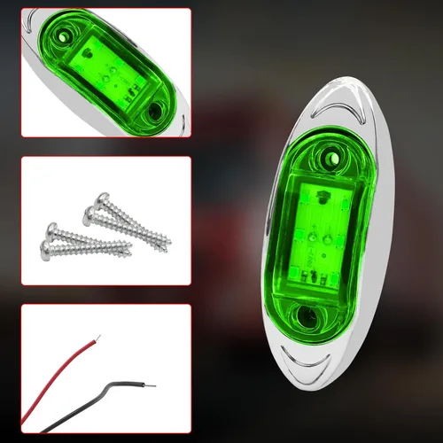 Miniatura 5 de Luz LED de marcador lateral para camión, 6 LED, lámpara de marcador de liquidación para camión resistente, remolque, caravana, cabina, barco
