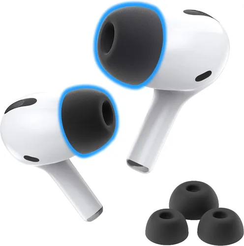 Miniatura 16 de Foam Masters - Almohadillas de espuma viscoelástica para AirPods Pro de 1ª y 2ª generación, cómodas, seguras, mejor cancelación de ruido, versión