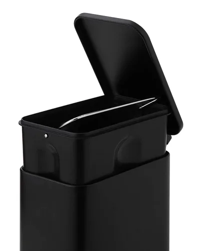Miniatura 4 de SunnyPoint Cubo de basura pequeño de 5 litros (1.32 galones) con cubos interiores de plástico; baño rectangular, oficina, cocina y dormitorio, paso