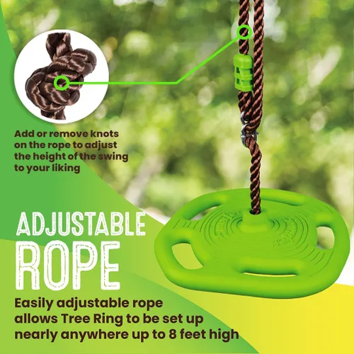 Miniatura 4 de Swurfer Disco Tree Swing - Swing Sets for Backyard, Outdoor Swing, Swingset Outdoor for Kids, Easy Installation, Heavy Duty, Adjustable Climbing
