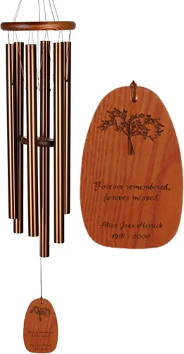 Miniatura 14 de Campanillas de viento Woodstock personalizadas Amazing Grace conmemorativas para exteriores de 24'' de bronce medio, campanilla de viento