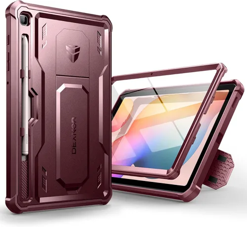 Miniatura 7 de Dexnor Funda para Samsung Galaxy Tab S6 Lite de 10.4 pulgadas 2024/2022/2020, [Protector de pantalla integrado y soporte] con portabolígrafos