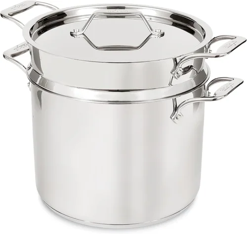 Miniatura 13 de All-Clad Essentials - Colador antiadherente anodizado duro de 7 cuartos de galón, apto para horno, colador de pasta con asa, ollas y sartenes