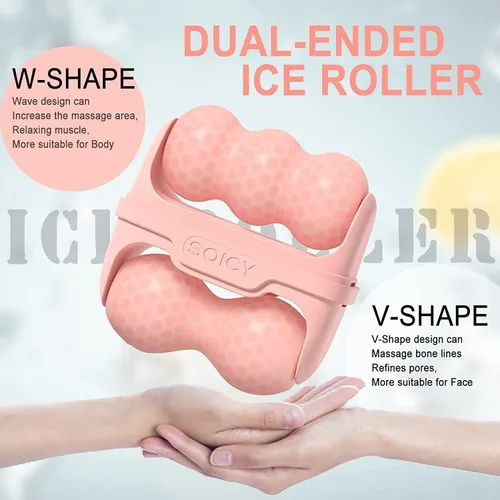 Miniatura 5 de Rodillo de hielo para cara y ojos, mini rodillo facial portátil para el cuidado personal de la piel con rodillo 2 en 1 y funda de transporte