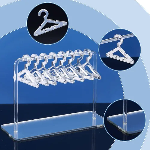 Miniatura 5 de PH PandaHall Colgador de Abrigos Soporte para Aretes, Exhibidor de Joyas Organizador Colgante para Aretes Colgantes Mini Colgador de Aretes y Plata