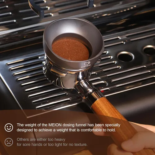 Miniatura 4 de MEION Embudo dosificador, embudo dosificador magnético para café, herramientas de expreso, accesorios de espresso (plata, 2.126 in)