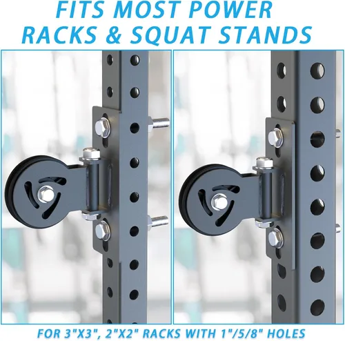 Miniatura 3 de J Bryant Sistema de polea para rack de alimentación – Se adapta al tamaño de agujero de 5/8 pulgadas, accesorio de polea de cable para bastidores