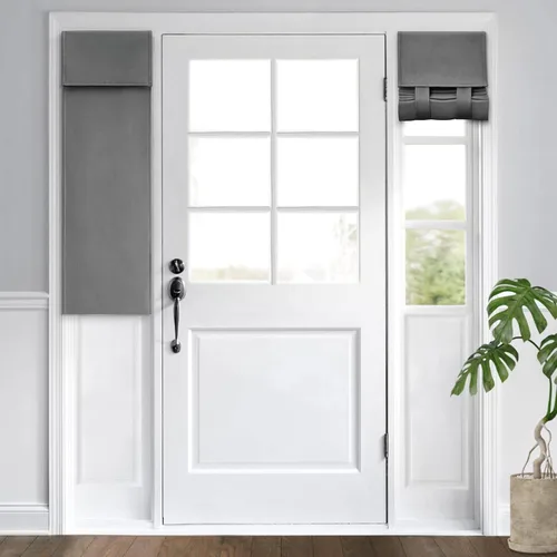 Miniatura 10 de HOMEIDEAS Cortinas Opacas para Aula para Puerta Principal, Cubierta de Ventana de Puerta de Aula, Persianas de Privacidad con Aislamiento Térmico