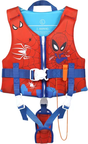 Chaleco de natación para niños pequeños con doble correa de seguridad ajustable para niños de 1 a 9 años en adelante, chaqueta de natación para