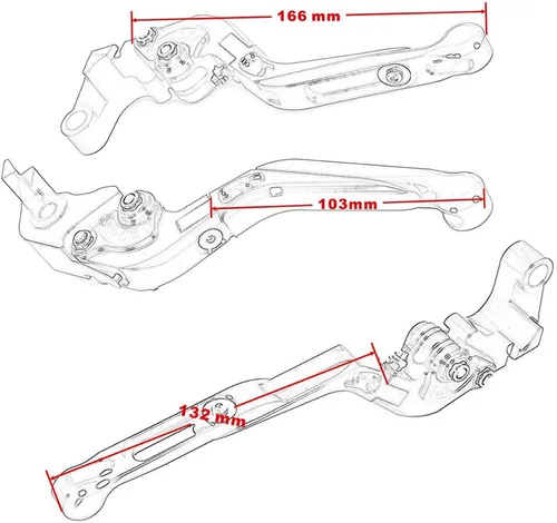 Miniatura 2 de Para Yamaha MT-09 Tracer 2015-2020 para MT-09/SR 2014-2019 Accesorios de motocicleta CNC Ajustable Plegable Extendable Palancas de embrague de freno