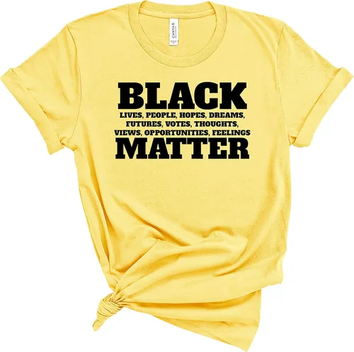Miniatura 5 de BLM Movimiento Mujer Camisa Negro Live Matters Vidas Matters Matters Camisetas para Mujer Gráfico Camisetas de coagulación BL12