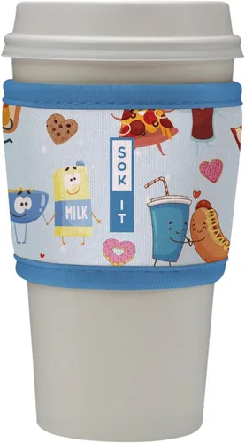 Miniatura 149 de Sok It HotSok Coffee & Tea - Funda de neopreno con aislamiento reutilizable (floral abstracto)