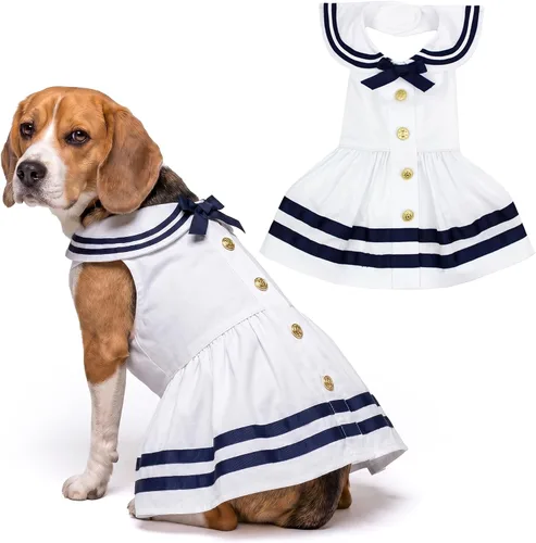 Miniatura 75 de Parisian Pet Chambray - Vestido para perro - Ligero sin mangas para perro, niña, talla XS Chambray en general