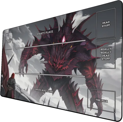 Miniatura 16 de Tapete de juego de cartas coleccionables AI Painting – Tapete de juego MTG con zonas, 24 x 14 pulgadas, tapete de juego MTG de alta calidad – El