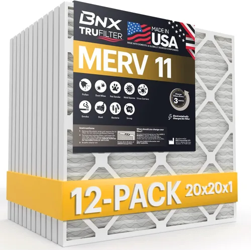 Miniatura 34 de BNX TruFilter - Filtro de aire MERV 11 de 18 x 20 x 1 pulgadas (paquete de 6) – Fabricado en Estados Unidos – Defensa contra Alérgenos Filtro