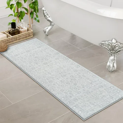 Miniatura 13 de Uphome Alfombra de baño bohemia de 18 x 26 pulgadas, extra suave, antideslizante, absorbente, de secado rápido, lavable a máquina, alfombra de ducha