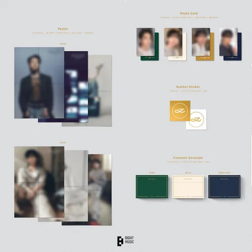Miniatura 6 de JUNGKOOK [GOLDEN] Álbum (SHINE + SOLID + SUSTANCIA - Juego de 3 Ver Set +1ea Store Gift BTS Photo Card) K-POP SELLADO