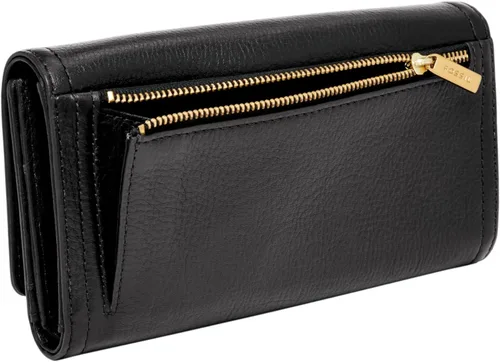 Miniatura 4 de Fossil Logan RFID - Cartera de piel con solapa para mujer., Negro, talla única