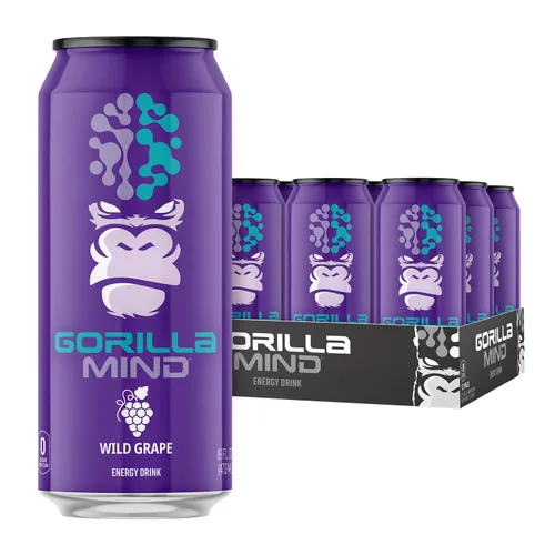 Miniatura 13 de Gorilla Mind Bebida energética Energía inigualable · Enfoque amplificado N-acetil-L-tirosina, alfa-GPC, 200 mg de cafeína, uridina, azafrán 0