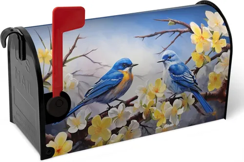Miniatura 38 de Funda para buzón de verano magnética, girasol de verano impermeable, fundas para buzón de primavera, mariposas florales, buzón de poste, cubiertas