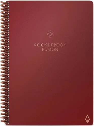 Miniatura 13 de Rocketbook Fusion Hybrid - Planificador y cuaderno reutilizables en uno, páginas en blanco adicionales, rastreador de metas y proyectos, Azul marino