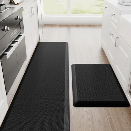 Miniatura 10 de StepRite Tapetes de cocina, 2 tapetes acolchados, antifatiga, para piso, de escritorio, antideslizante, impermeables, oficina, alfombras de 17.3 x