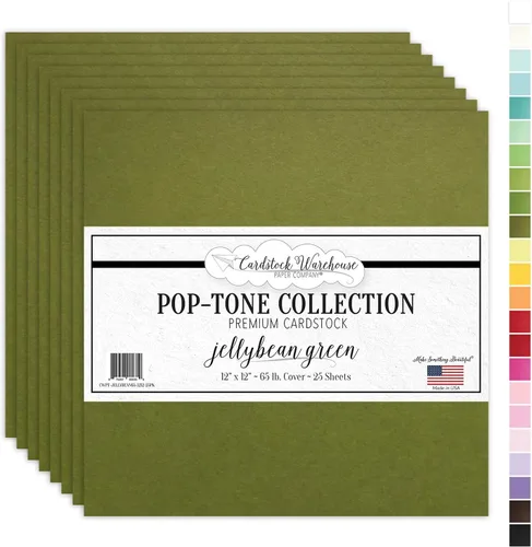 Miniatura 14 de Gumdrop - Papel de cartulina verde, 12 x 12 pulgadas, 65 libras, cubierta premium, 25 hojas de Cardstock Warehouse Gumdrop Verde
