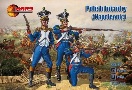 Miniatura 2 de MSF Mars Figures 32031-1/32 Kit de modelo de plástico a escala napoleónica de infantería polaca