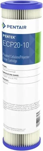 Miniatura 8 de Pentair Pentek ECP5-10 Filtro de agua de sedimentos, 10 pulgadas, cartucho de repuesto de poliéster de celulosa plisada debajo del fregadero, 10 x