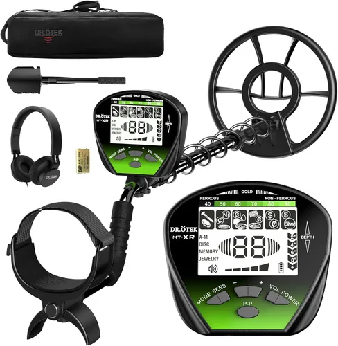 DR.ÖTEK Detector de metales para adultos, impermeable, kit de detector de oro profesional con mayor precisión, bobina IP68 de 10 pulgadas, 5 modos,