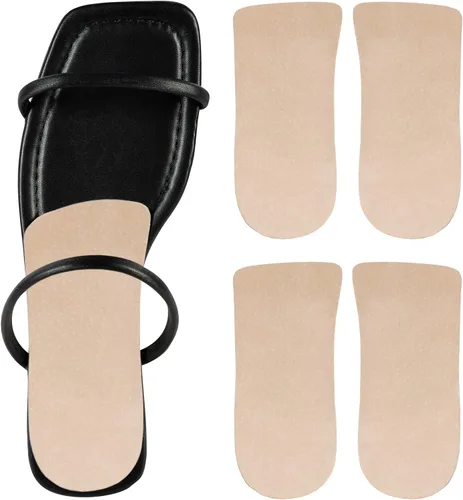 Miniatura 9 de 2 pares de cojines de talón de piel de cerdo para mujer, fascitis plantar, espolón óseo en el talón, tendón de Aquiles, adhesivo de 0.32 pulgadas