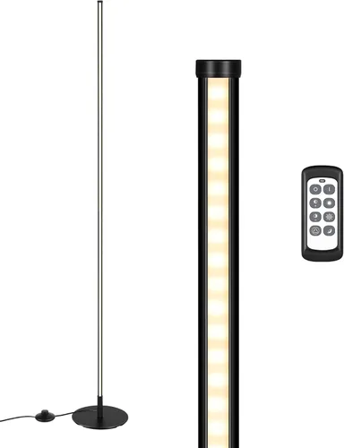Miniatura 8 de EDISHINE Lámparas de pie para sala de estar, lámpara de esquina con control remoto y interruptor de pie, lámpara de pie regulable del 10% al 100%