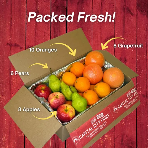 Miniatura 3 de Capital City Fruit Gourmet - Caja de regalo de frutas frescas mezcladas (32 piezas)