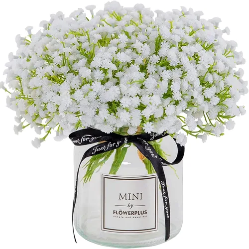 Flores artificiales de plástico para el aliento del bebé, gypsophila falsa para interiores y exteriores, corona de niña, ramo de novia, hogar,