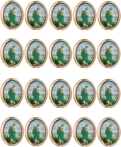 Miniatura 8 de COTTVOTT 20 cuentas espaciadoras de Nuestra Señora de Guadalupe de San Judas para bricolaje, rosario, collar, pulsera, joyería, abalorios, parte