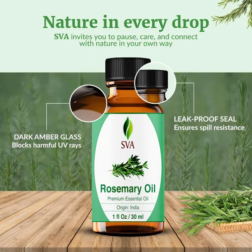 Miniatura 7 de SVA Aceite esencial de romero – 1 onza líquida – Aceite de romero 100% natural para el cabello, cara, cuidado de la piel, difusor, aromaterapia