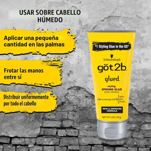 Miniatura 8 de Got2B Gel Fijador para Peinado con Puntas 2 tubos de 6 oz + 1 tubo de viaje de 1.25 oz