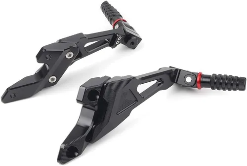 Miniatura 6 de Reposapiés trasero para motocicleta, pedales de pasajero, conjunto de clavijas para BMW S1000RR 2010-2018, color negro