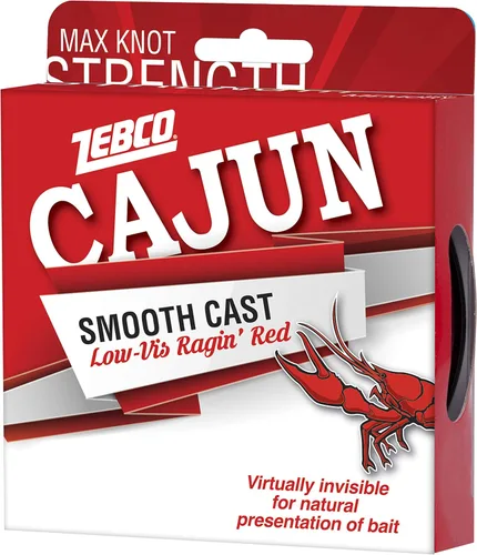 Miniatura 6 de Zebco Cajun Line Smooth Cast Fishing Line, Low Vis Ragin' Red Carrete de cuarto de libra