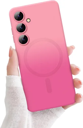 Miniatura 17 de Newseego Funda magnética para Samsung Galaxy S22 5G, funda de silicona líquida suave de lujo, antiarañazos, a prueba de golpes, protector completo