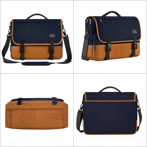 Miniatura 40 de MATEIN Bolsa tipo mensajero para hombres, mochila escolar para adolescentes, ligera de 17.3 pulgadas, maletín para laptop grande, bolsa cruzada